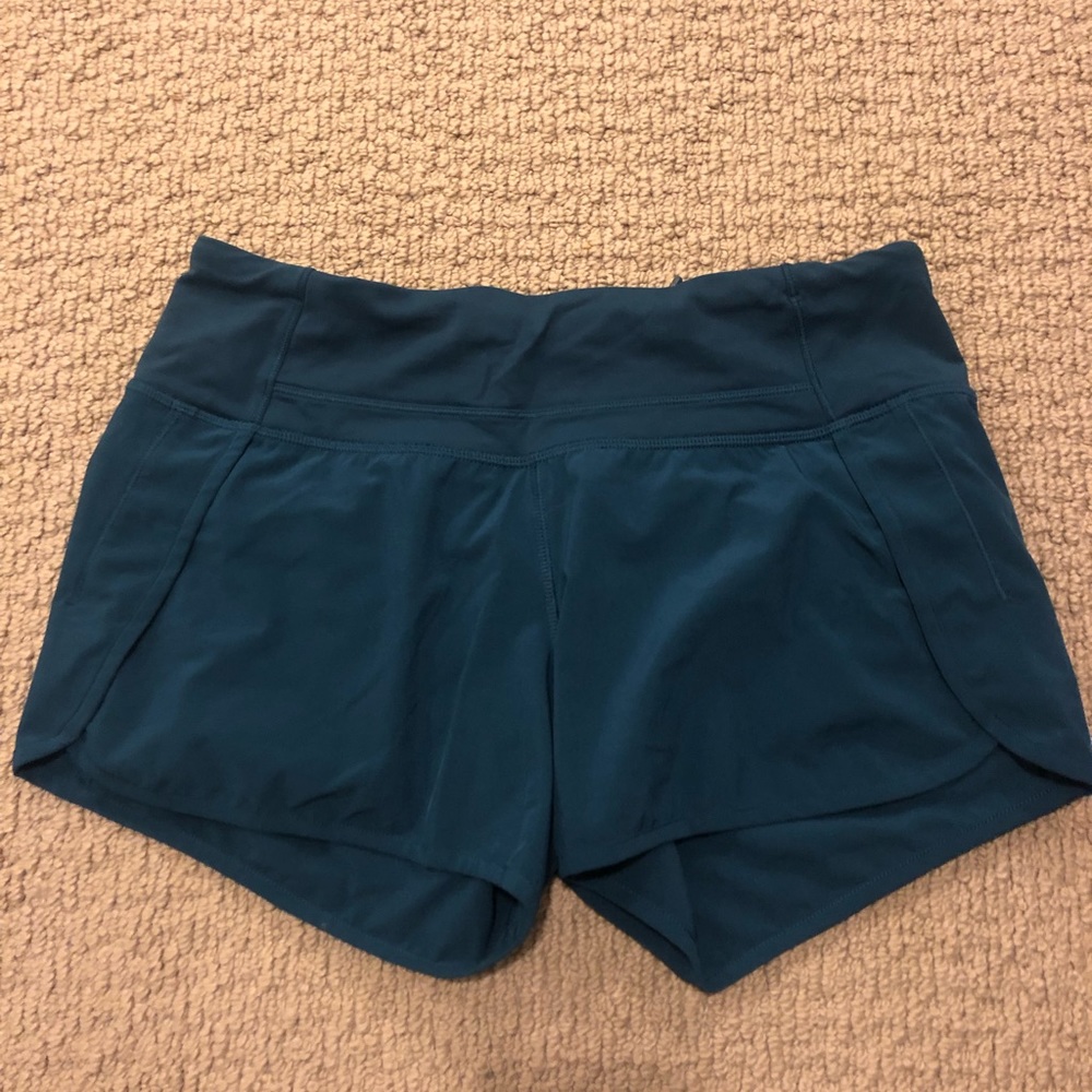Teal (barely worn) Lululemon Speed Up Shorts 2.5